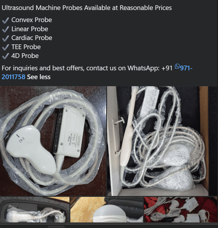 Ultrasound Machine Probes supplied by Neomeditech in Nepal
