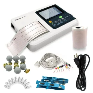 Digital 12-channel ECG machine with automatic interpretation and high-resolution thermal printer in Nepal