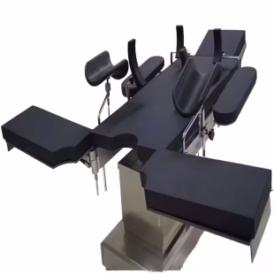 Universal C-arm compatible OT bed with motorized controls for multi-specialty surgery, supplied by Neomeditech Biomedical Solutions in Kathmandu.