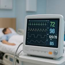 Advanced multi-parameter patient monitor with 12.1 inch LED display for ICU and critical care monitoring in Nepal