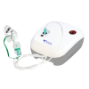 Heavy-duty hospital-grade compressor nebulizer machine with adult and pediatric masks, supplied by Neomeditech Biomedical Solutions in Kathmandu.